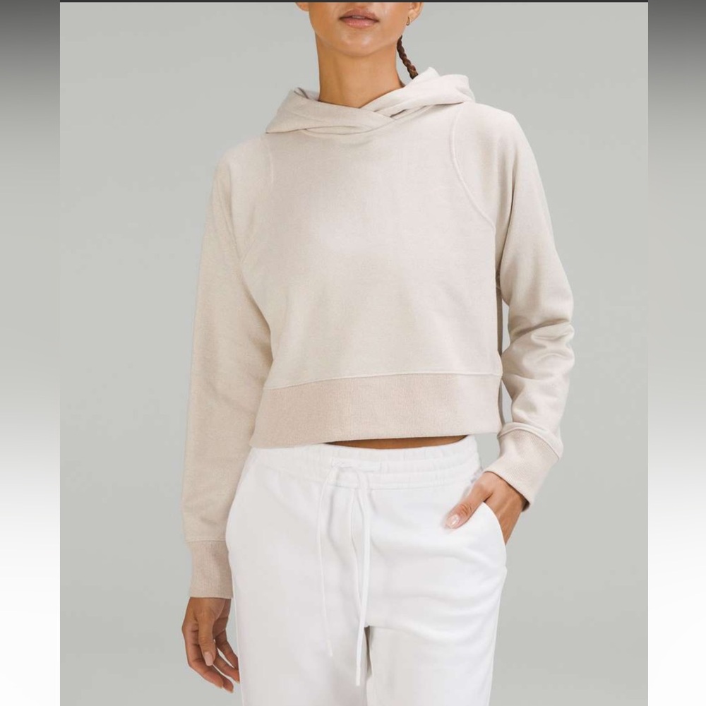 Women’s Lululemon Loungeful Cropped Hoodie *Spark Bone / Beige Size 10